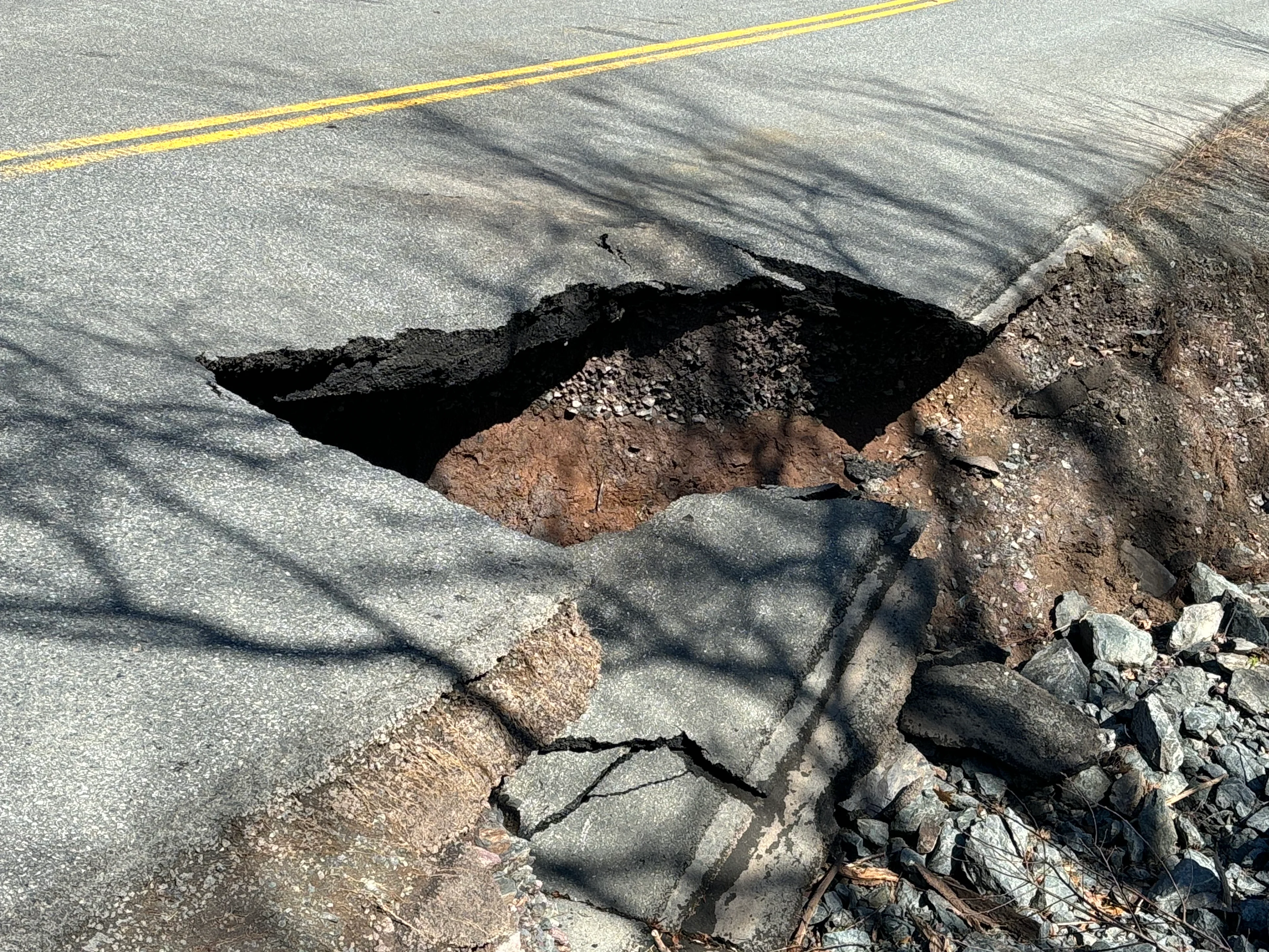 Nathan Coleman - Road washout March 18 2026 in Salt Springs, Pictou County, NS