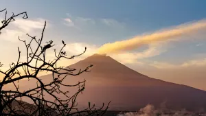 Volcanic ash spotted high in the skies over Florida on Saturday