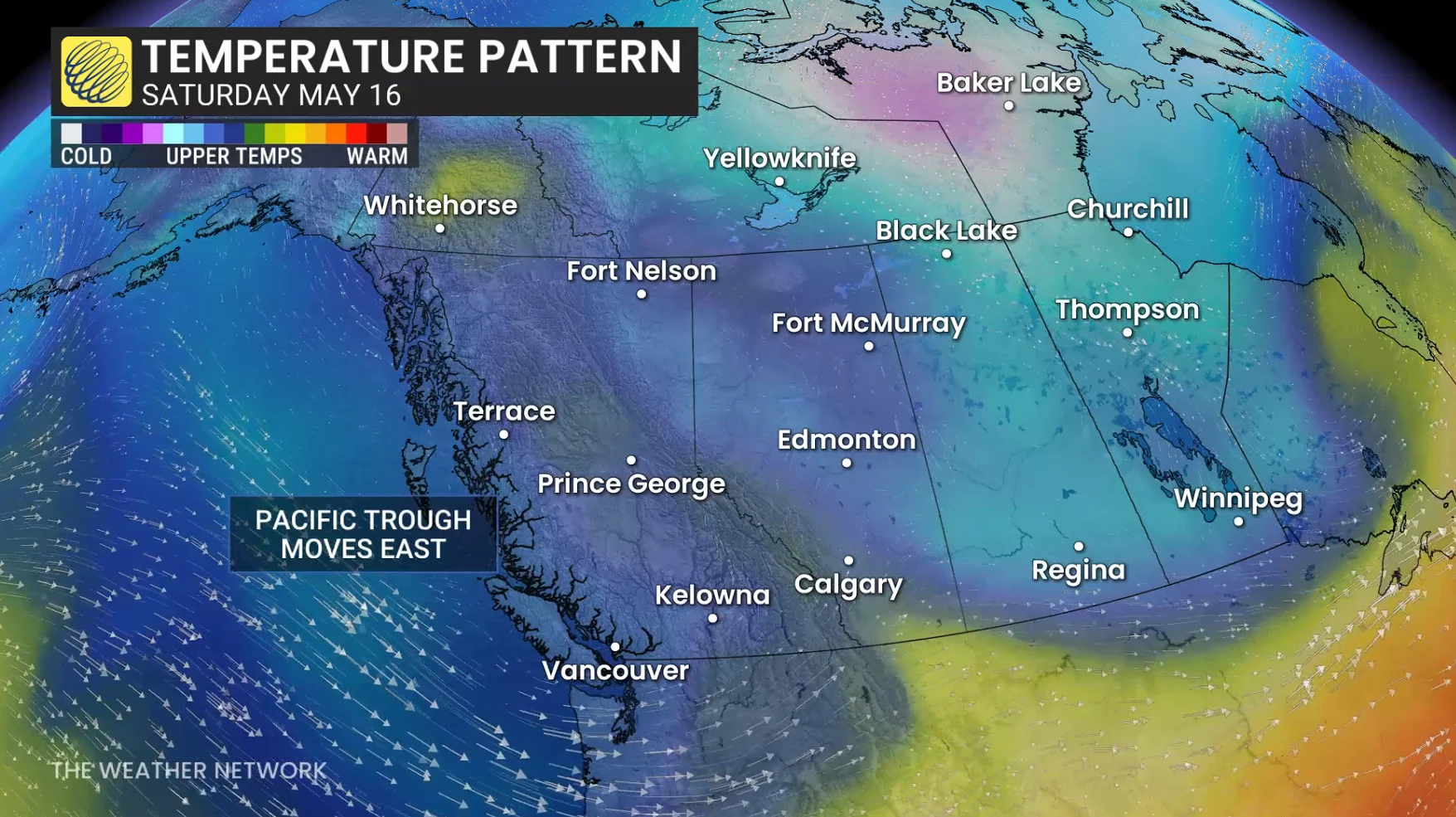 B.C. temperature pattern May 16 Saturday