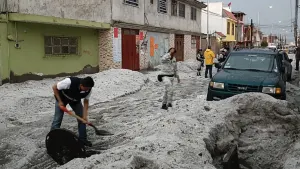 Mexique : 1,5 m de grêle et les images sont impressionnantes
