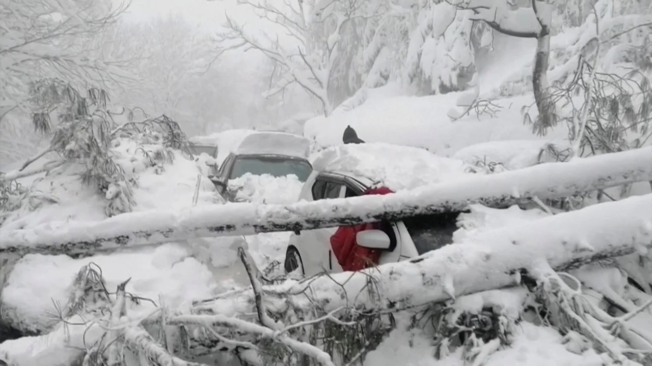 Pakistan snow/REUTERS