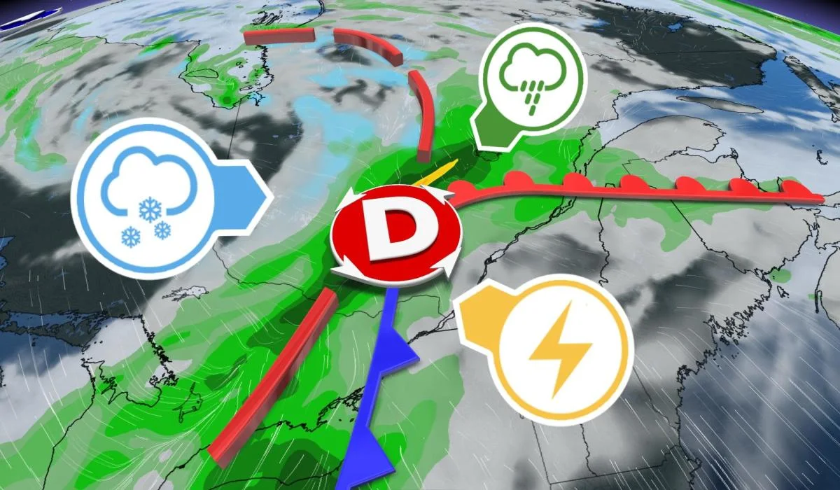 Neige, pluie et orages avant la cassure 