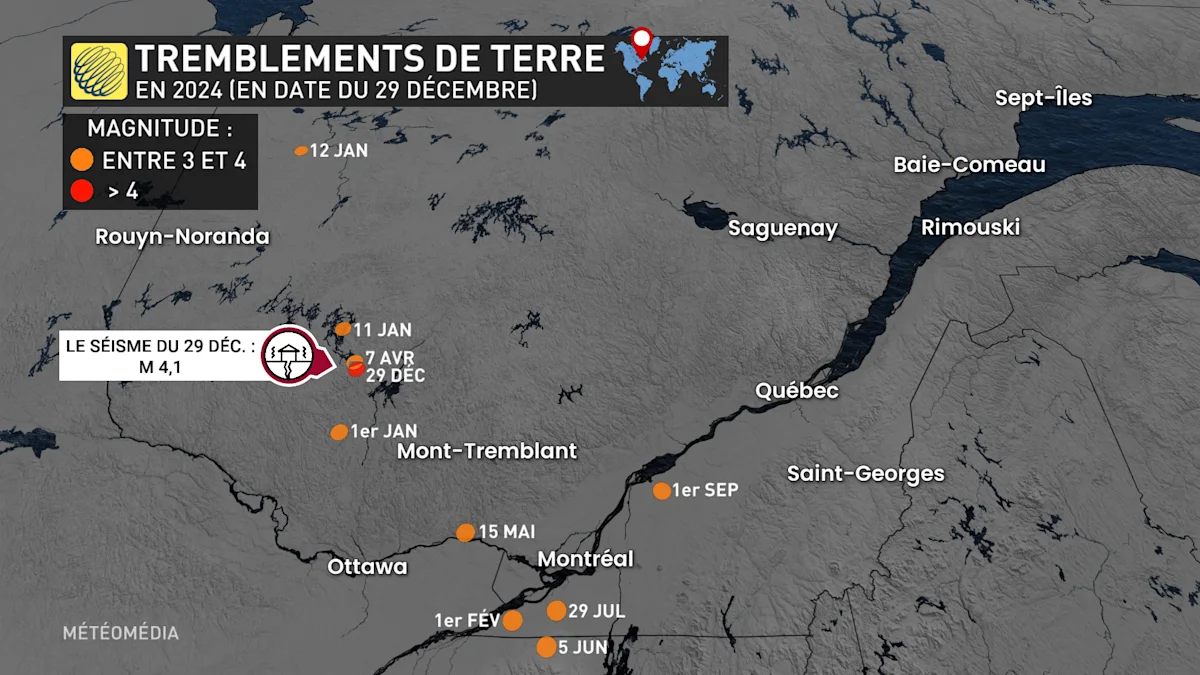Un tremblement de terre de magnitude 4,1 au Québec MétéoMédia — free download