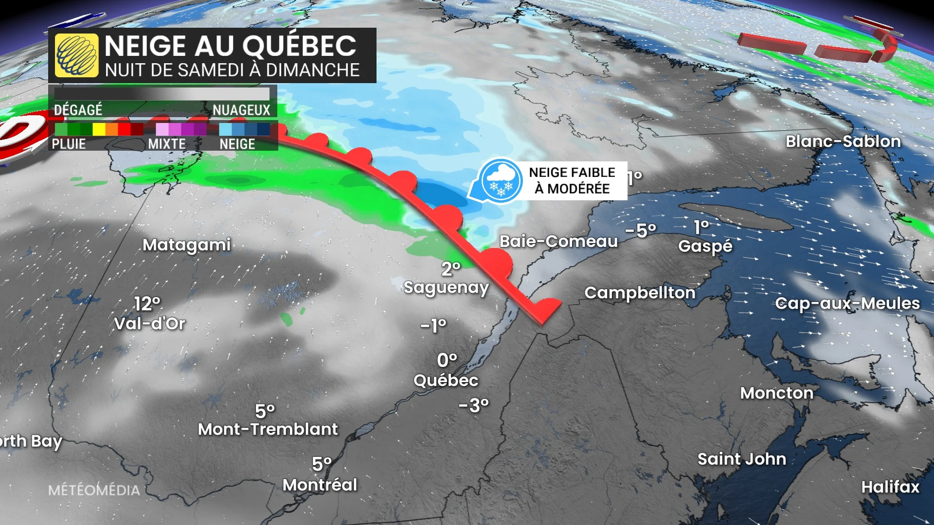 Action de grâce : la neige n’épargnera pas le Québec
