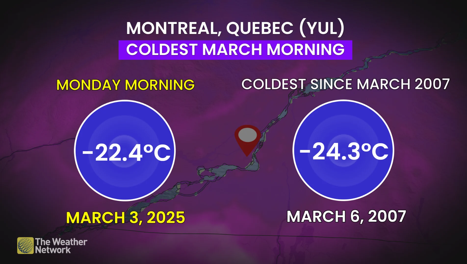 Baron - Montreal coldest March morning