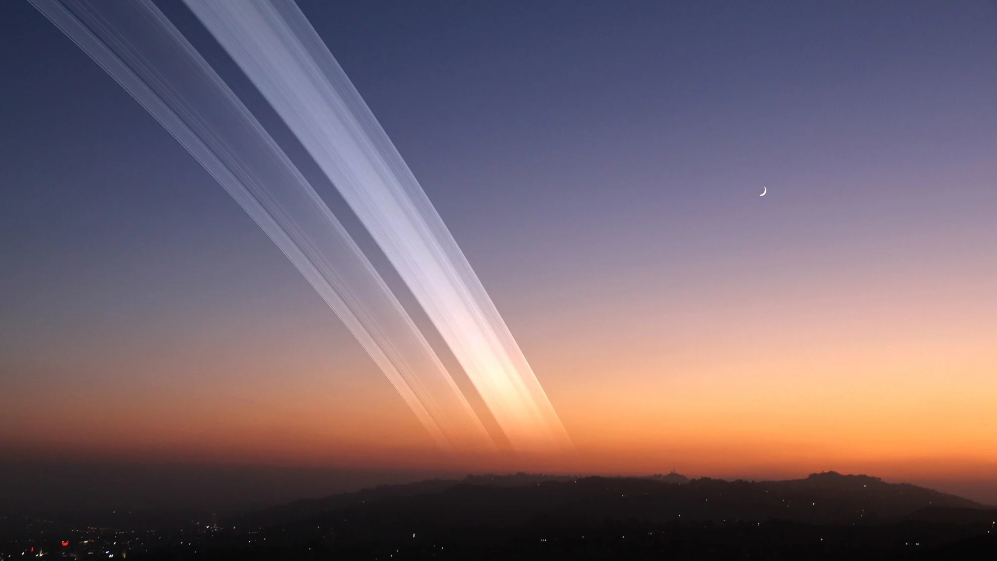 Earths Rings from Griffith Observatory Kevin Gill Wikimedia