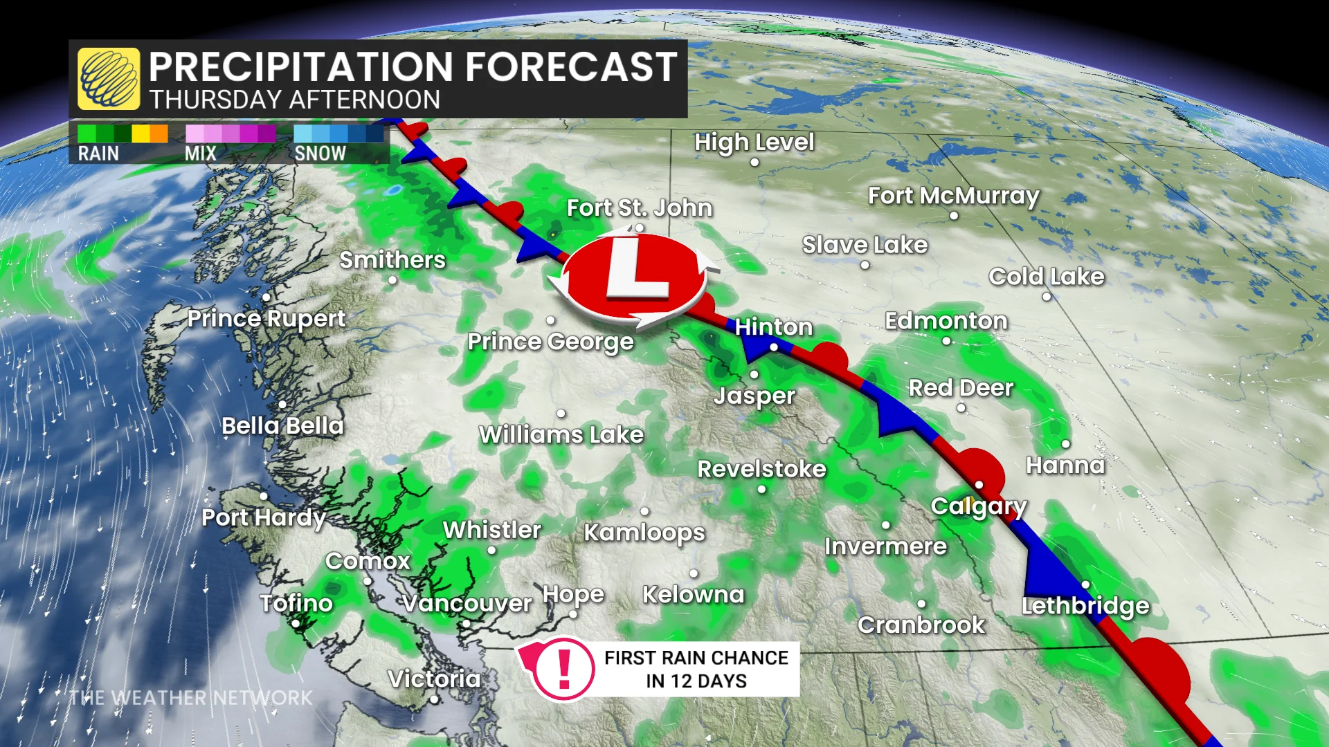 Baron - Western Canada rain Thursday afternoon - June10