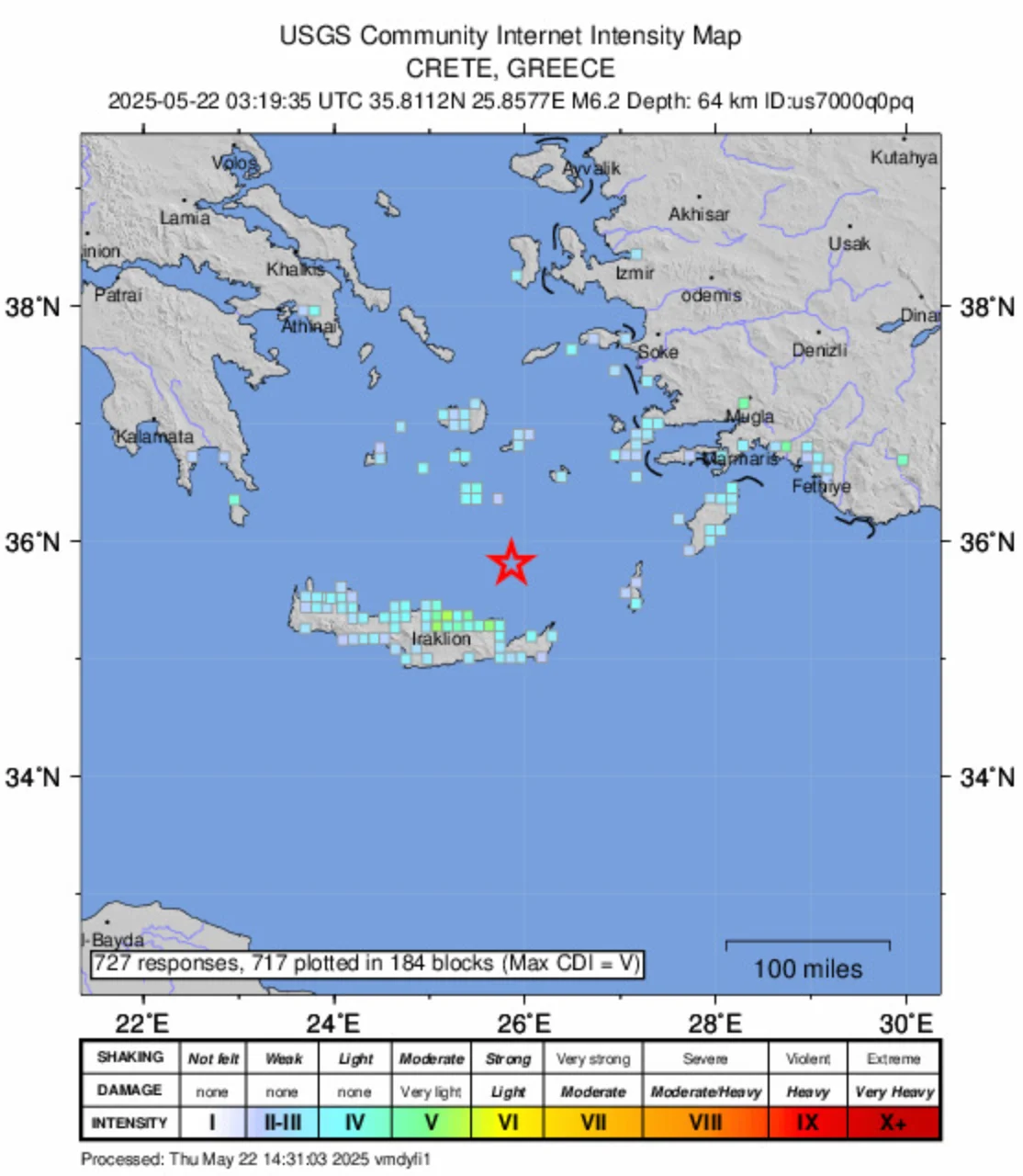 USGS: Magnitude-6.1 earthquake strikes Greece