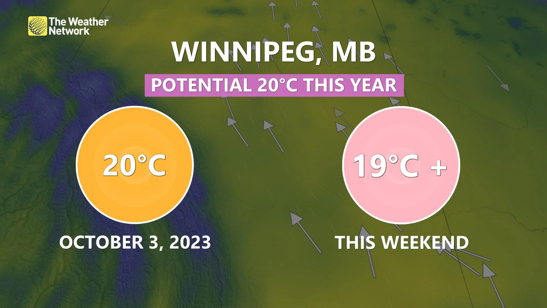 Winnipeg potential 20C temp