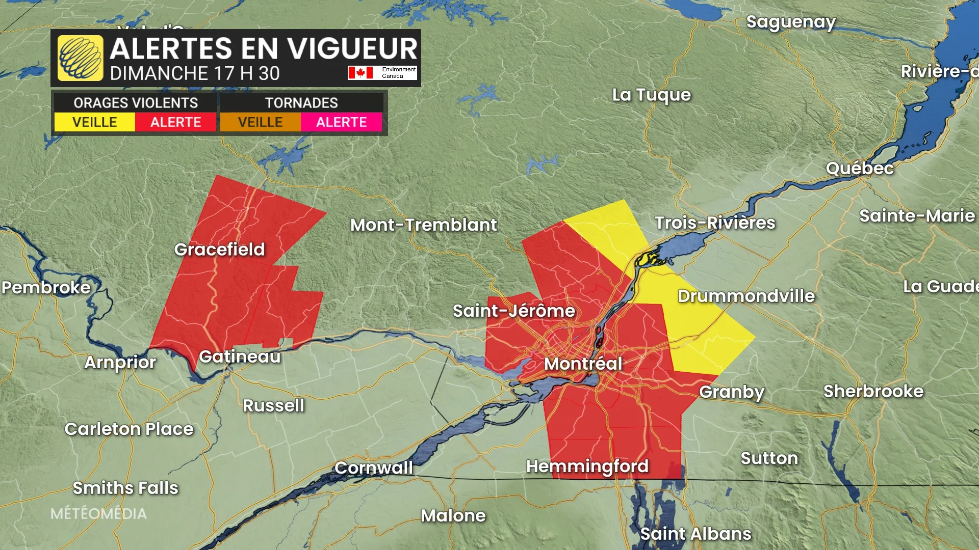 Alerte orages 17h30