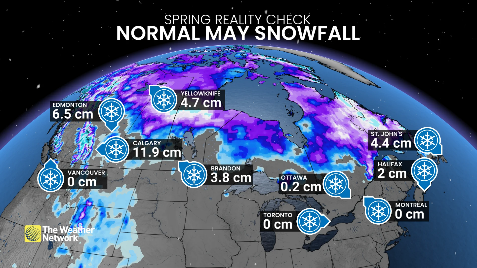 Baron - Normal May snowfall