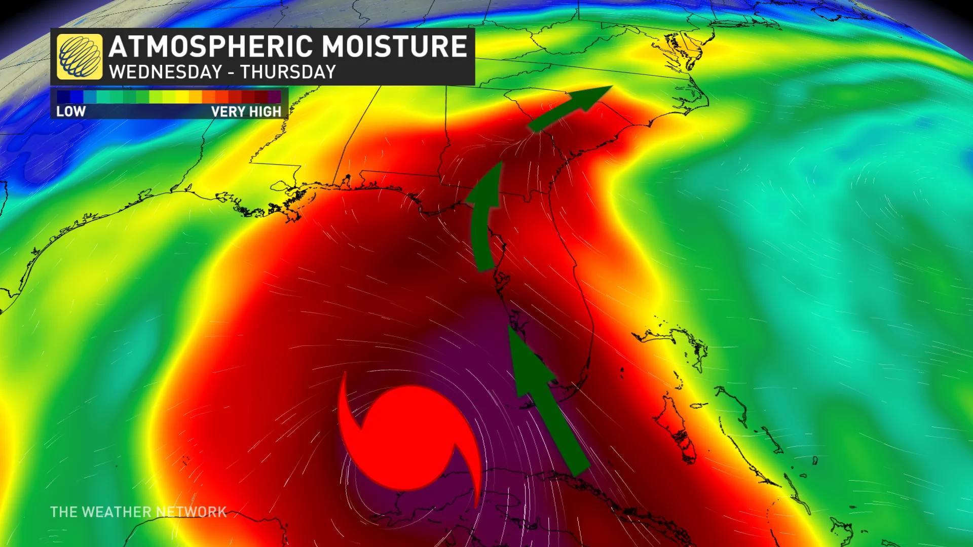 Hurricane Rafael Atmospheric Moisture