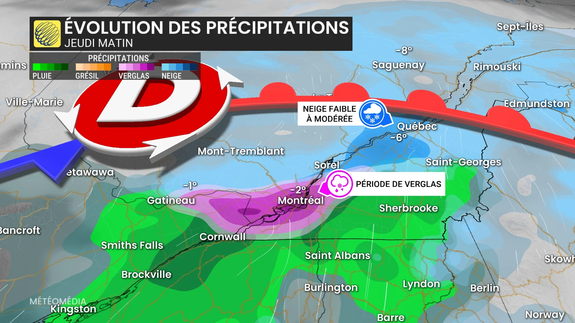 precipitations jeudi matin