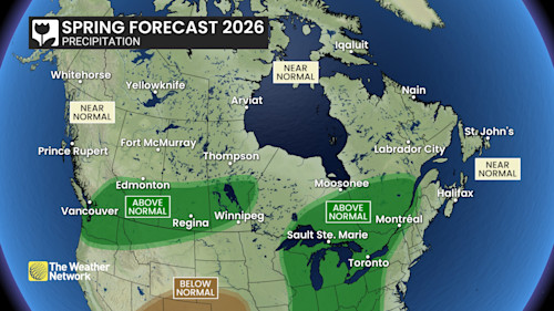 Canada S 2026 Spring Forecast The Weather Network Baron NAT Precip SpringFX 2026 