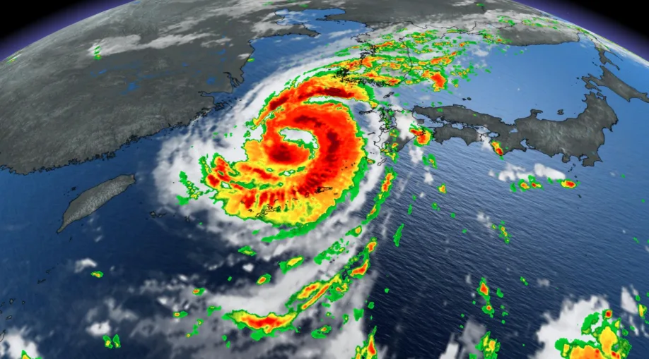 Historical Typhoon Maysak looks to make landfall in South Korea late Wednesday