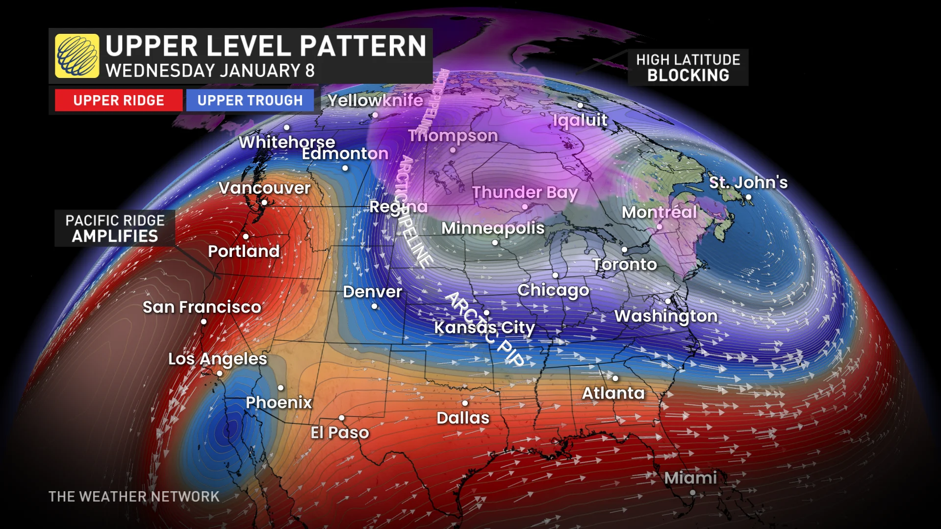 upper level pattern U.S.
