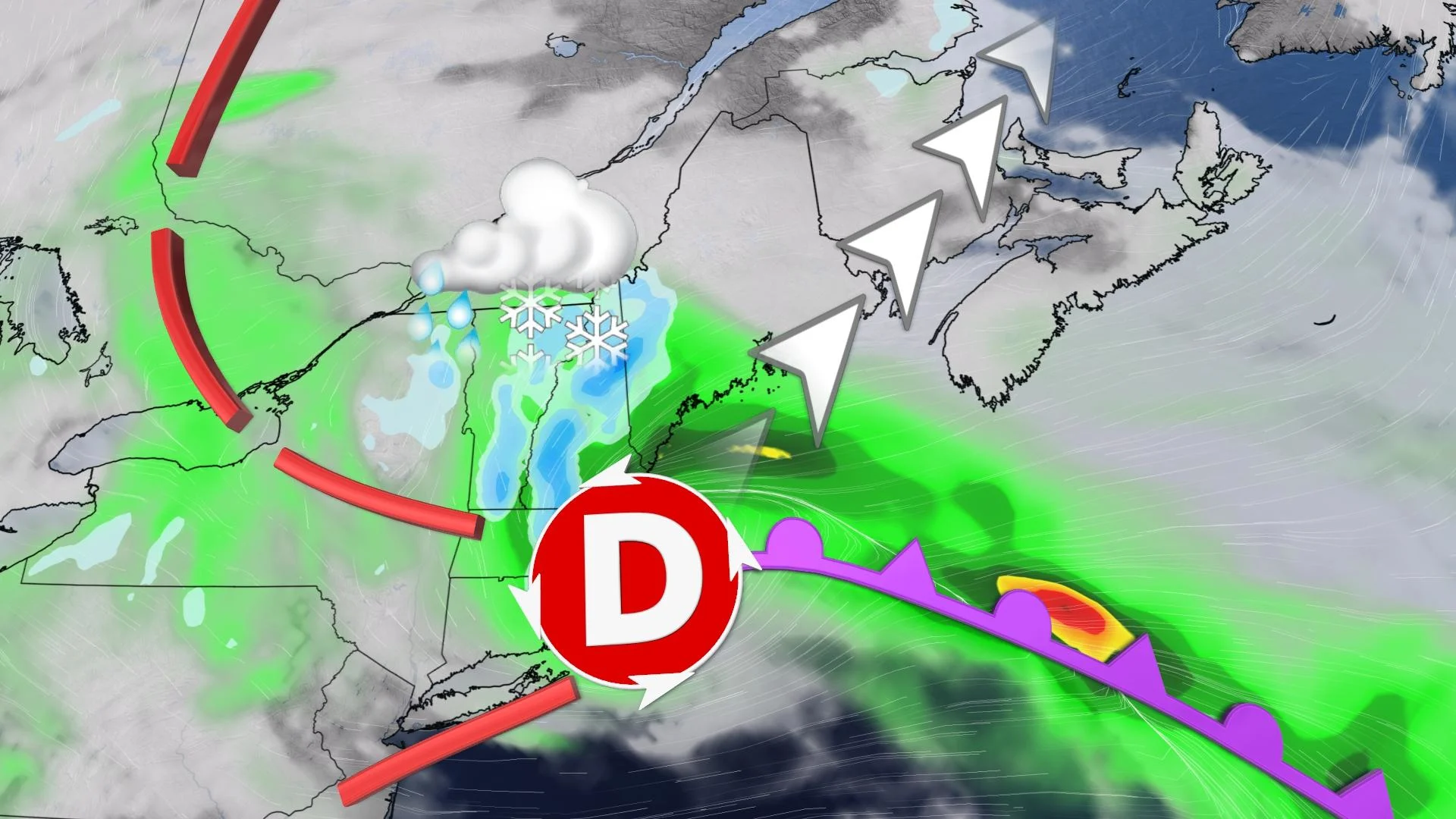 Dur retour à la réalité : 50 mm de pluie et de la neige