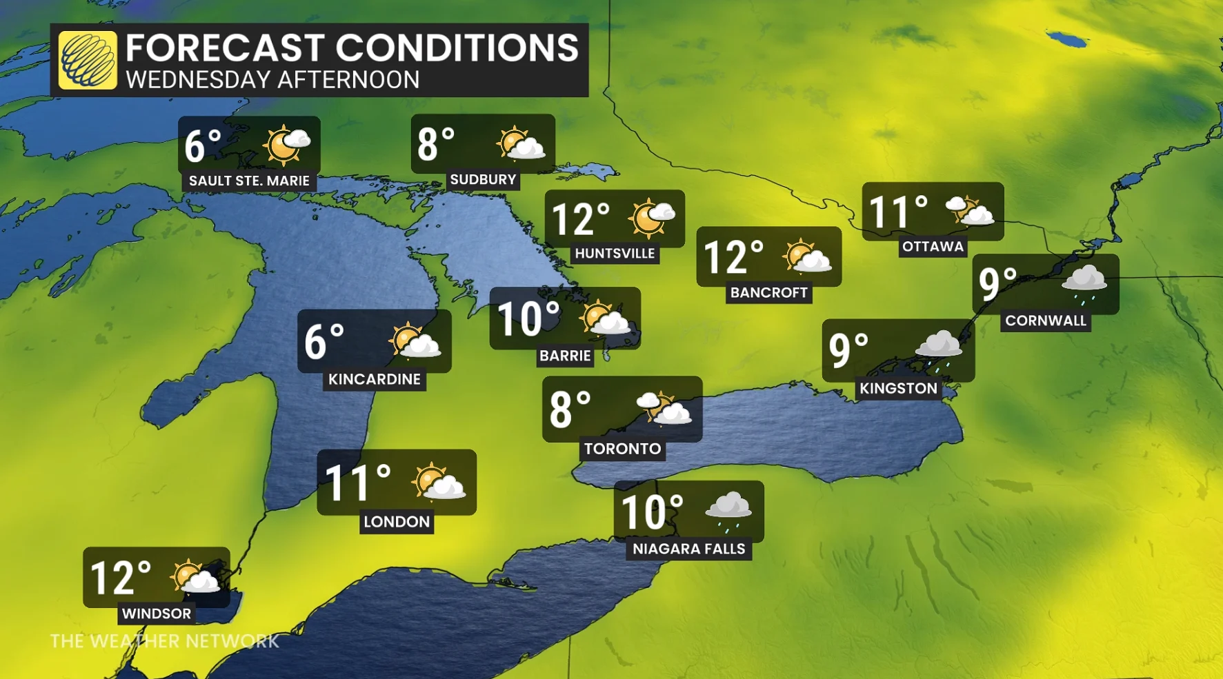 Baron - Ontario Wednesday temps - May5