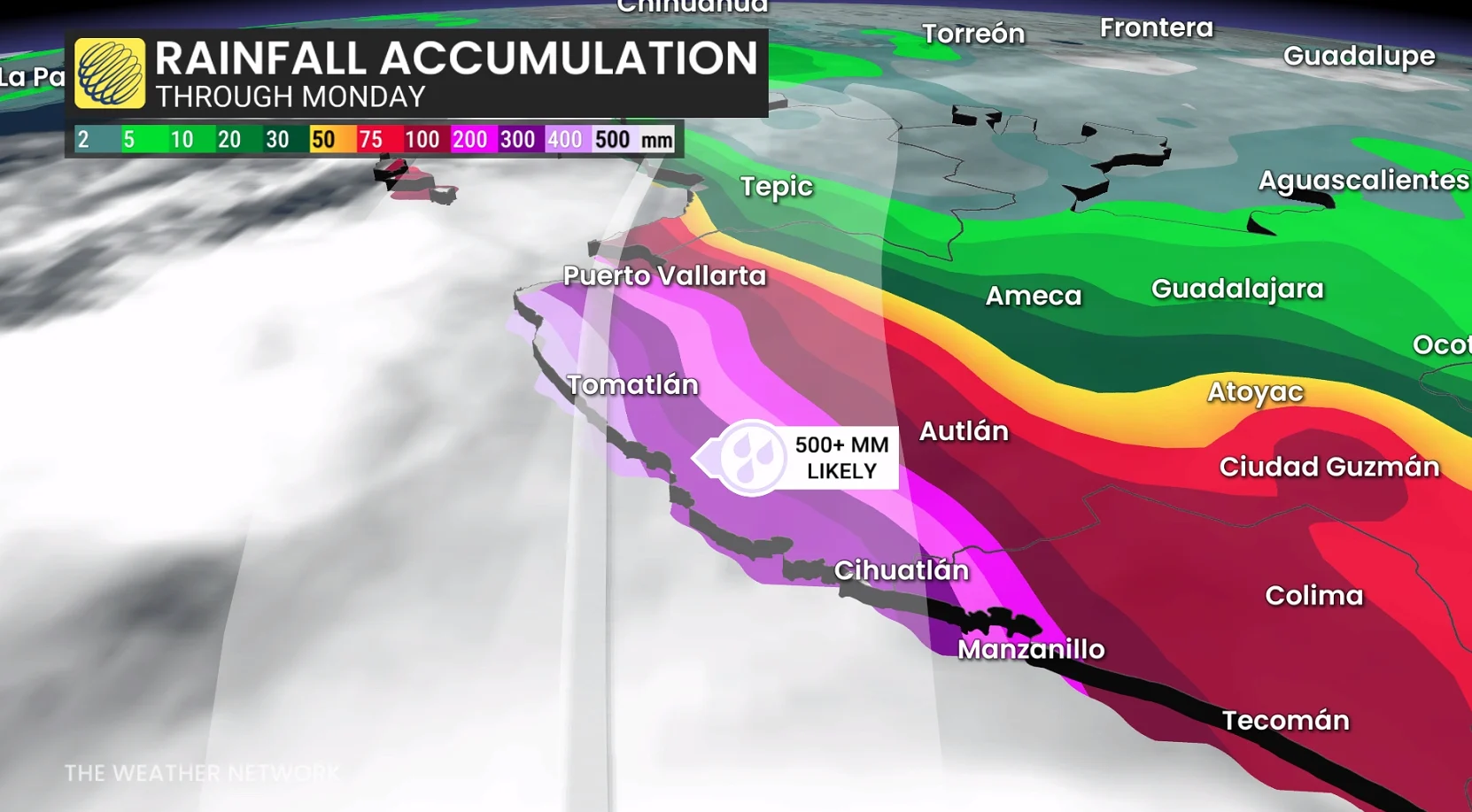 Hurricane Simon Rainfall