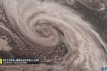 Strongest low in the world heading towards Alaska