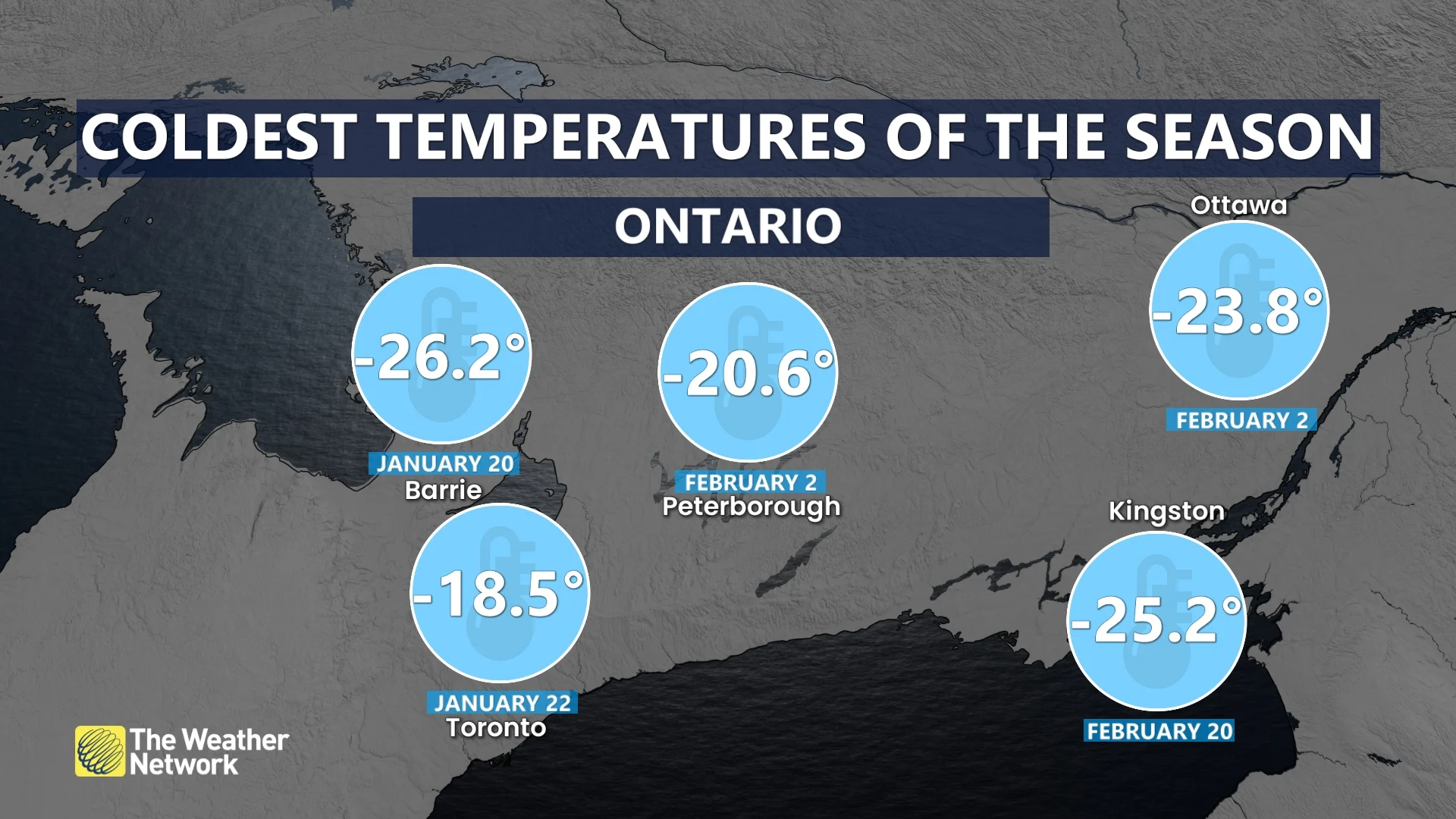 Coldest Ontario temperatures of the season so far_March 1