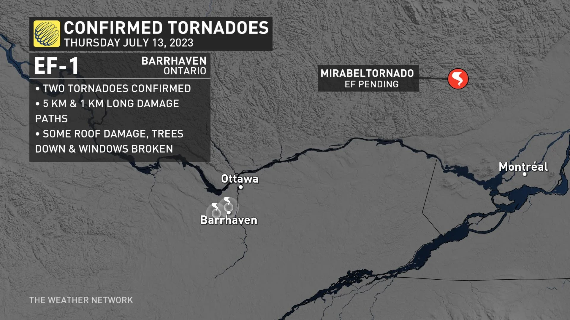 Three tornadoes confirmed from Thursday’s storms in Ontario, Quebec ...