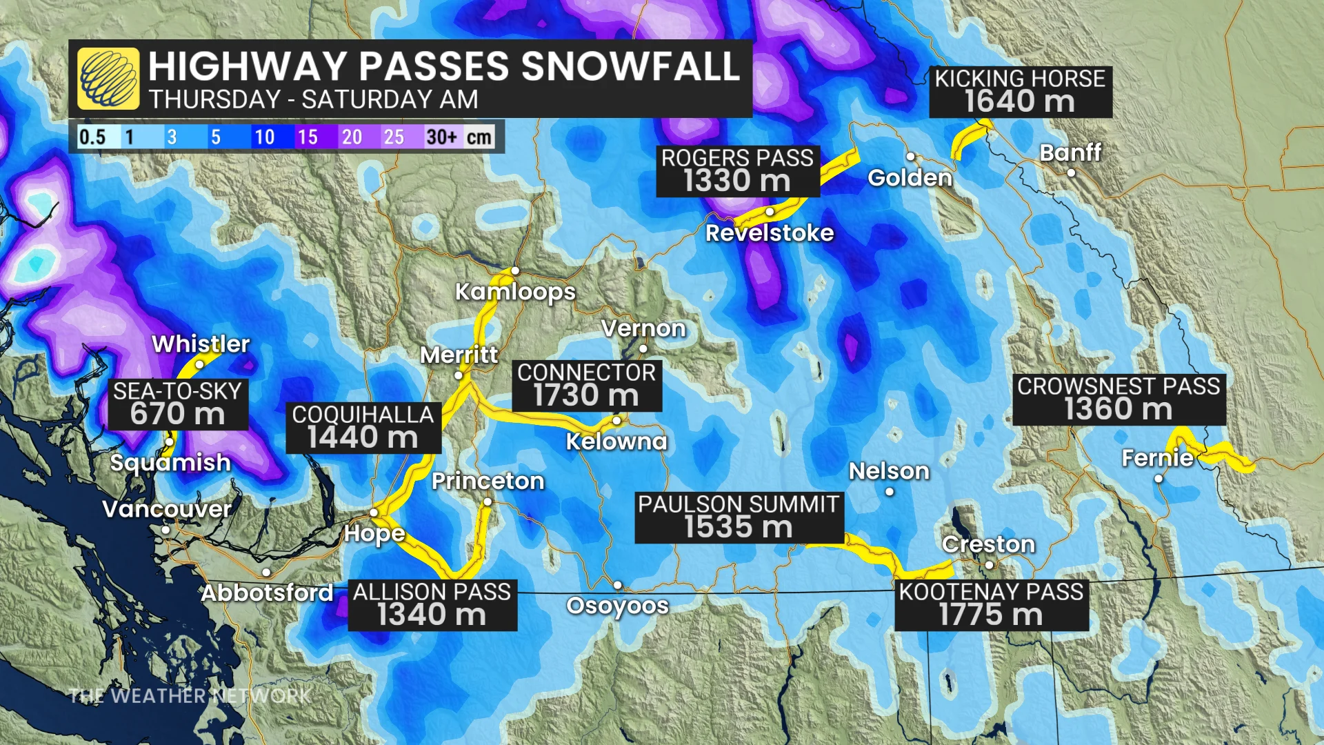 Baron - BC highway passes snow - Nov19