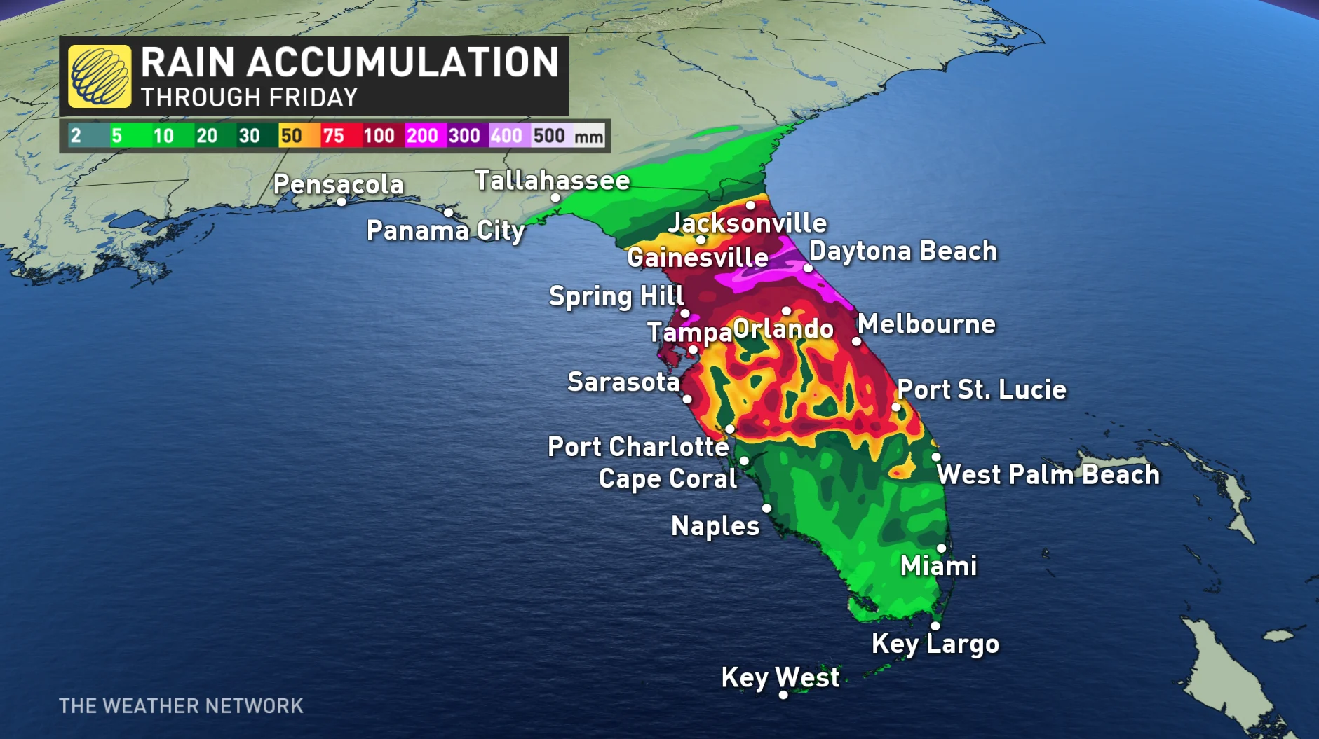  Milton rainfall totals through Thursday_Oct. 8